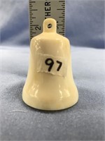 Rare by Peter Mayac 2.5" tall ivory bell with ivor