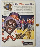 1945 The Etude Magazine Black Americana Ad