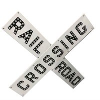 Porcelain Railroad Crossing Sign