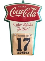 Embossed Tin Coca Cola Calendar