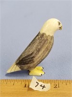 Old school core ivory carving of a bald eagle by T
