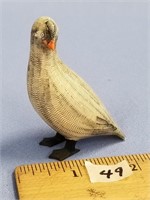 Core ivory carving of a quail, by T. Mayac, scrimm