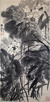 Liu Haisu 1896-1994 Chinese Watercolour Scroll