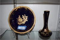 Cobalt Blue Porcelaine Imperial Limoges Plate with