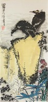 Pan Tianshou 1897-1971 Chinese Watercolour Scroll
