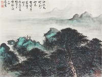 Li Xiongcai 1910-2001 Watercolour on Paper Roll