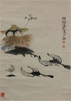Cheng Shifa 1927-2001 Chinese Watercolour Scroll