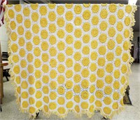 Vintage Hand Crocheted Bedspread
