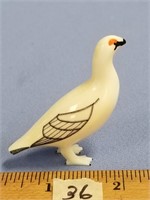 Core ivory carving of a willow ptarmigan, by T. Ma
