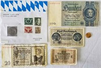 German Silver Coin, Stamps & Bank Notes