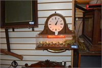 Budweiser Wall Clock & Light w/ Clydesdale Horses