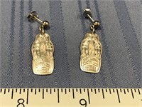 Pair of stunning sterling silver post earrings, of