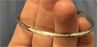A delicate sterling silver, Tlingit bangle cuff, o