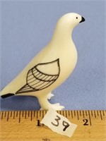 Core ivory carving of a ptarmigan, by T. Mayac, sc