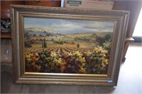 Large Signed Framed Landscape Oil Painting