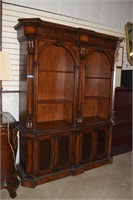 Large Double-Arch Bookcase w/ Bottom Storage
