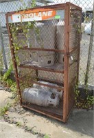 6 FORKLIFT PROPANE TANKS INSIDE CAGE