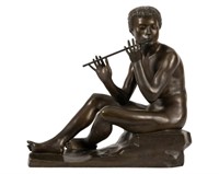 Vedres Mark (1870-1961) Bronze Man with Flute