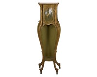 French Painted Pedestal Cabinet