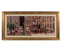 Oil Painting "The Plaza" - Signed Alexander