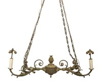 Large French Bronze Chandelier