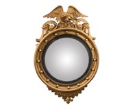 Carved Eagle Federal Style Bullseye Mirror