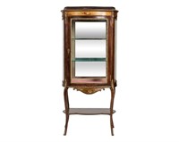 French Curved Glass Vitrine Cabinet