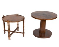Biedermeier Style Pedestal Table and Lamp Table