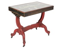 Carved Chinese Painted Table