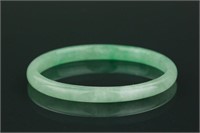 Chinese  Apple Green Jadeite Thin Bangle