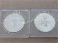 Pair of Silver Canadian Commemorative Coins