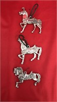 Silver plated horse Ornament