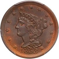 1/2C 1853 PCGS MS65 BN CAC