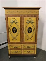 Paint decorated armoire