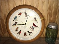 Audubon Society singing birds clock