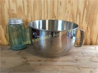 Stainless mixing bowl for Kitchenaid stand mixer
