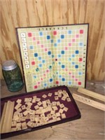 Vintage Scrabble game wooden tiles