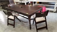 Samuel Lawrence 84’ workstation table & 4 chairs