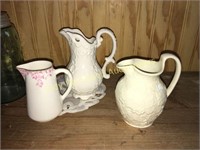 Wedgewood cream pitcher and others