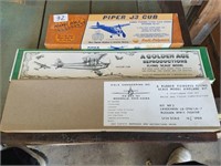 3 airplane model kits