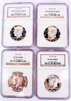 Coin (4) NGC Certified Kennedy Half Dollars 40%