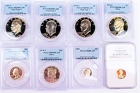 Coin Certified Coin Collection 8 PCS  Silver!