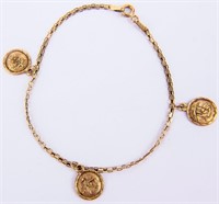 Jewelry 10kt Yellow Gold Charm Bracelet