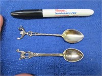2 old small sterling spoons - 0.48 tr.oz