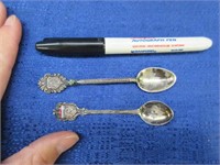 2 old small sterling spoons - 0.43 tr.oz
