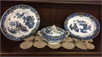 WILTON WARE - PLATTER, COVERED DISH, PLATE (3X)