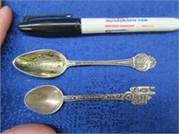 2 old small sterling spoons - 0.63 tr.oz