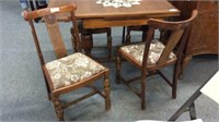 OAK DINING CHAIRS (4X)