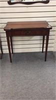 FOLD OVER TOP HALL TABLE WITH A DRAWER