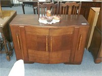 ANTIQUE COCKTAIL CABINET WITH ENDS THAT OPEN UP
